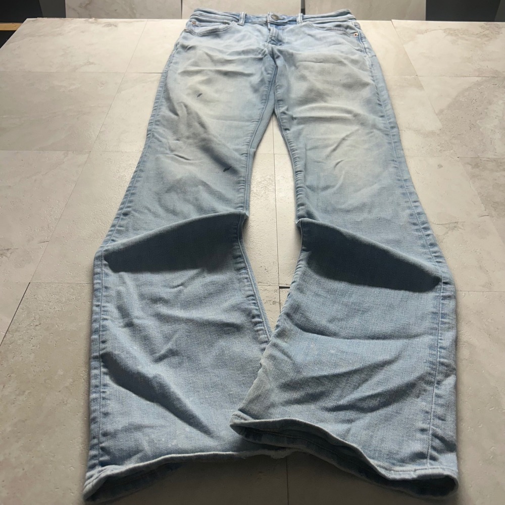 American Eagle Slim Bootcut Jeans Light Wash Mens 32x36 Denim Stretch Pants